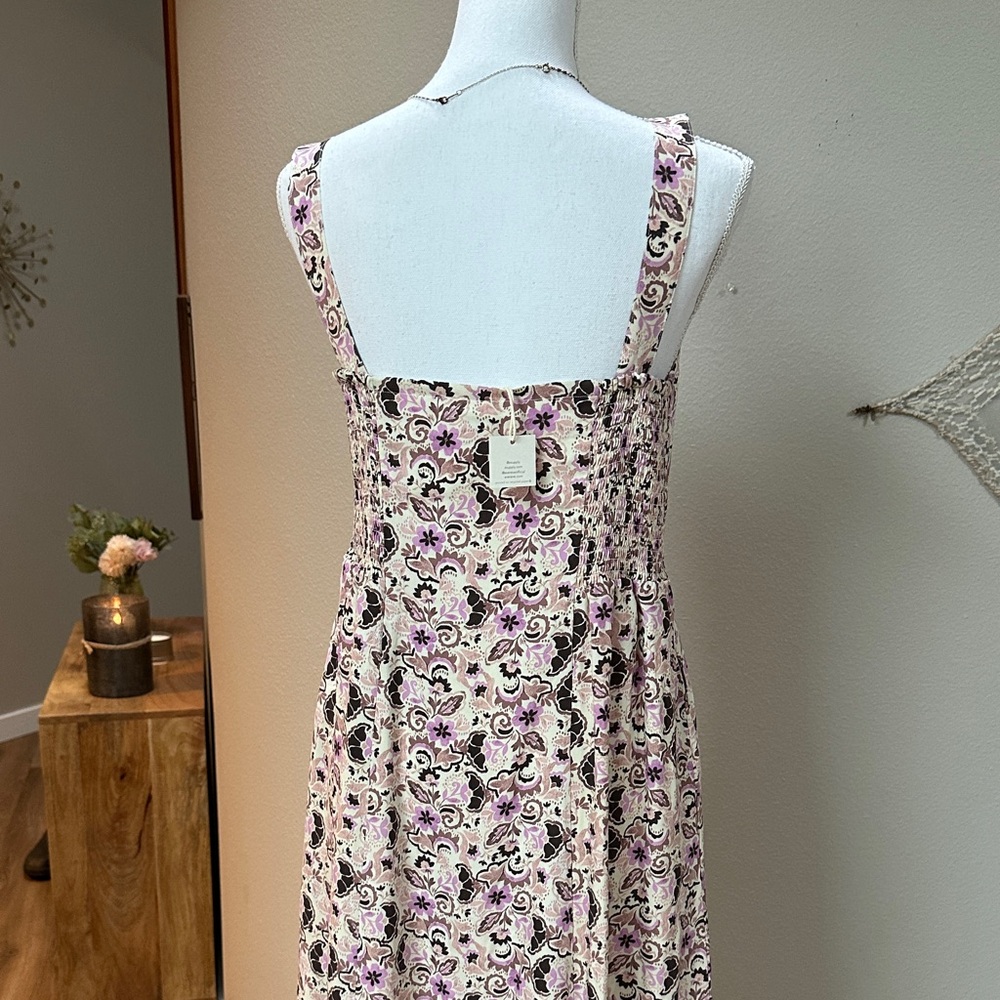 New with tags Z Suppy Floral fit and flare elastic smocked waist midi maxi dress - Picture 6 of 15